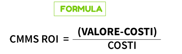 formula per il calcolo del ROI di un CMMS