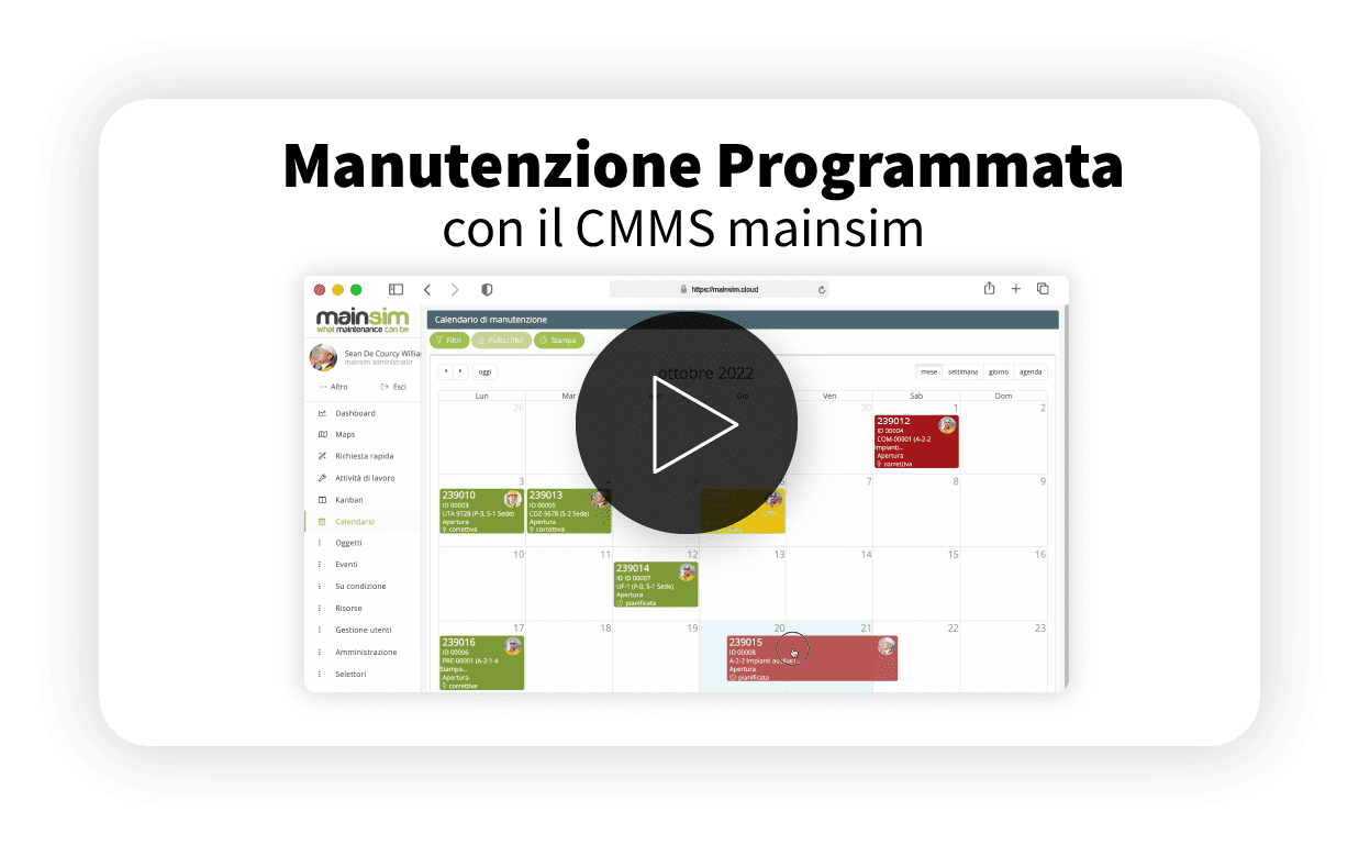 pianificazione manutenzione programmata