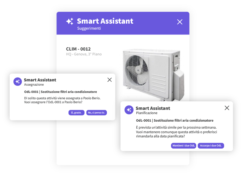 smart assistant suggerimenti manutenzione smart assistant manutenzione